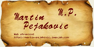 Martin Pejaković vizit kartica